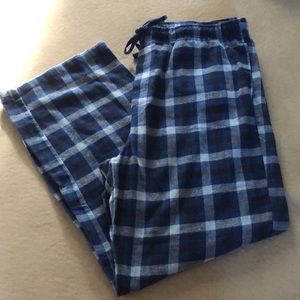 Croft & Barrow Pajama Pants Men's Size XL Plaid Blue Drawstring